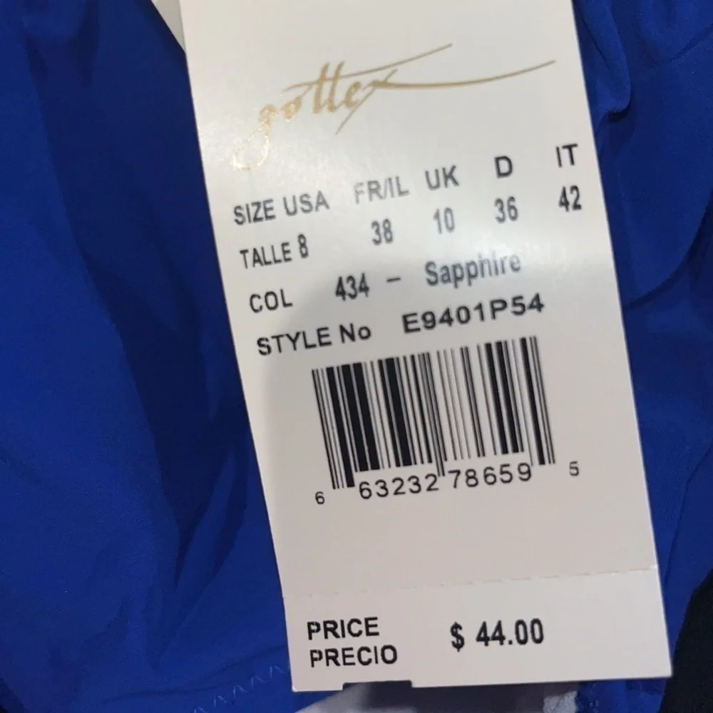 Profile by Gottex Sapphire Blue Bikini Bottom Size 8 NWT